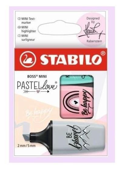 neuveden: Zvýrazňovač STABILO BOSS MINI Pastel 3 ks