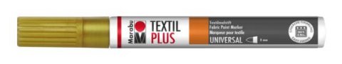 neuveden: Marabu Popisovač na tmavý textil/zlatý 3 mm