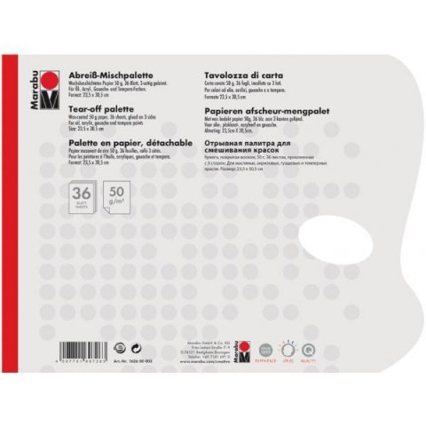 neuveden: Marabu jednorázová paleta na barvy