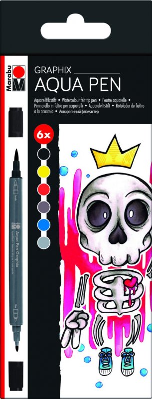 neuveden: Marabu Graphix sada akvarelových popisovačů 6 ks neuveden: Marabu Graphix sada akvarelových popisovačů 6 ks