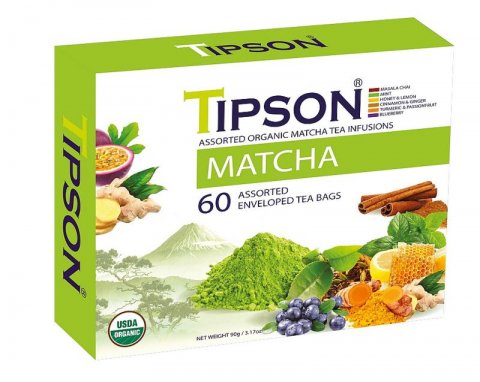 neuveden: Čaj TIPSON BIO Matcha kazeta 60 ks x 1,5g