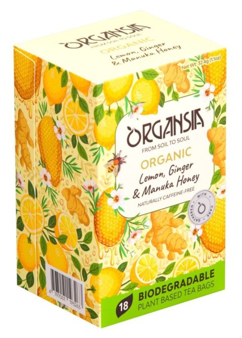 neuveden: ORGANSIA BIO Lemon Ginger  Manuka Honey přebal 18x1,8g