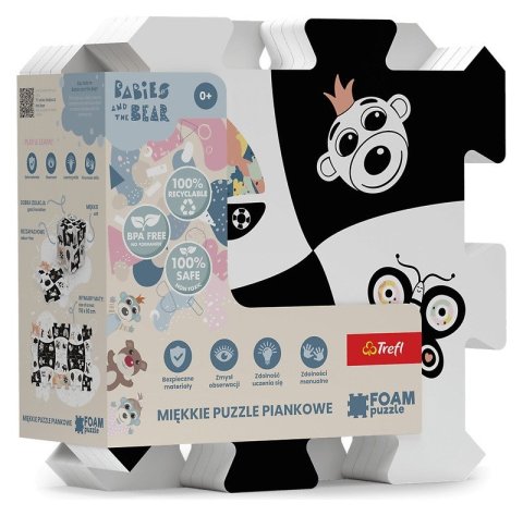 neuveden: Pěnové puzzle Treflíci: Černá a bílá