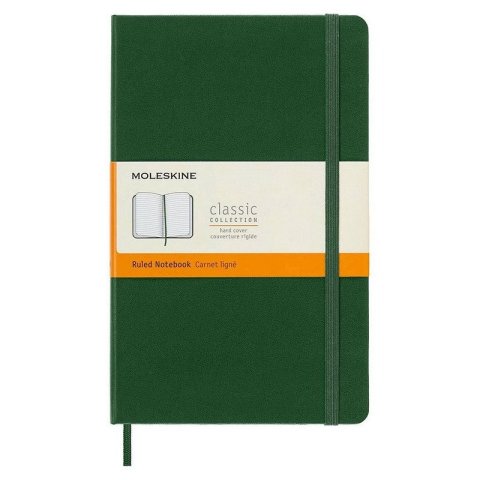 neuveden: Zápisník Moleskine - tvrdé desky, L, linkovaný - tm. zelený