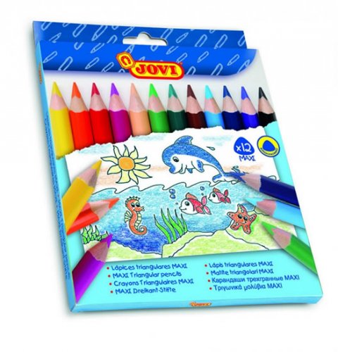 neuveden: JOVI dřevěné pastelky trojhranné MAXI 12 ks neuveden: JOVI dřevěné pastelky trojhranné MAXI 12 ks
