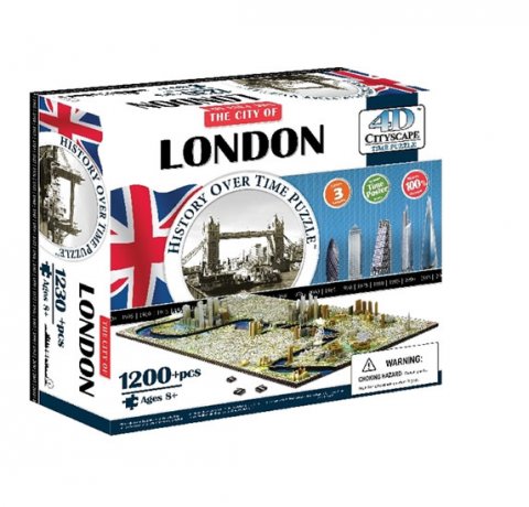 neuveden: Puzzle 4D - Londýn 68x35 cm