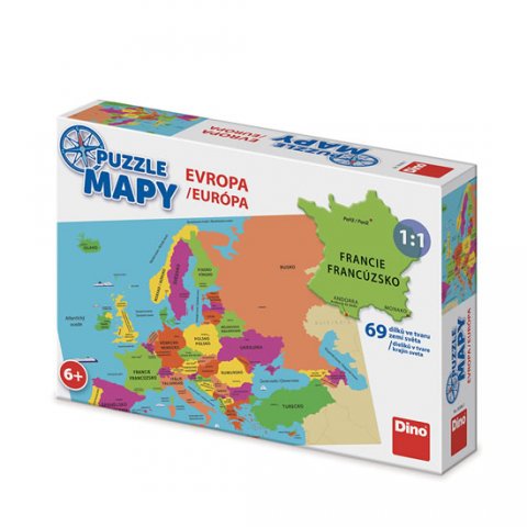 neuveden: Puzzle mapy Evropa: puzzle 69 dílků neuveden: Puzzle mapy Evropa: puzzle 69 dílků