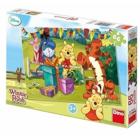 neuveden: Medvídek Pú Oslava - puzzle 66 dílků