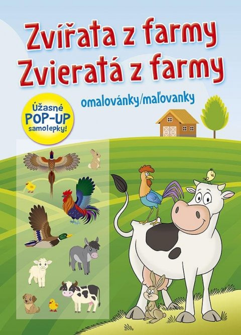 neuveden: Zvířata z farmy / Zvieratá z farmy - Omalovánky / Maľovanky (+ úžasné POP-U