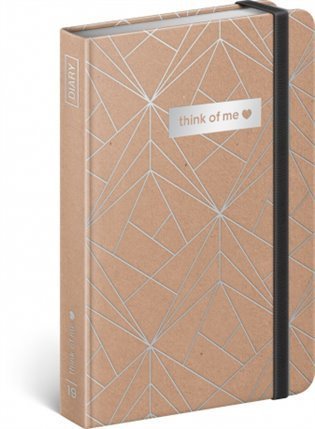 neuveden: Diář 2019 - Craft – Think of me - týdenní, 10,5 x 15,8 cm