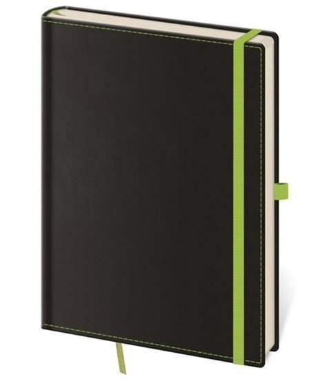 neuveden: Zápisník Black Green - S linkovaný