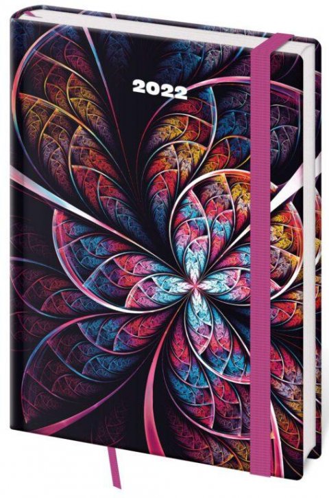 neuveden: Diář 2022 Vario - Mandala s gumičkou, denní, A5