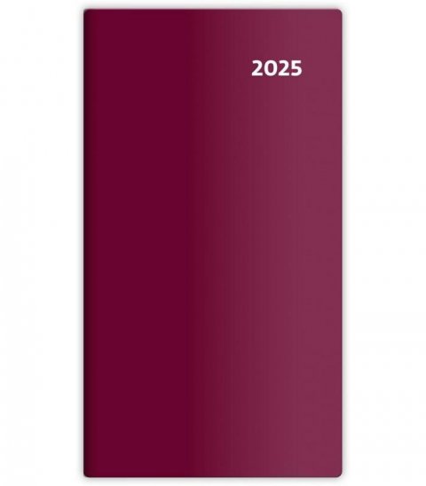 neuveden: Diář 2025 Torino bordó, čtrnáctidenní