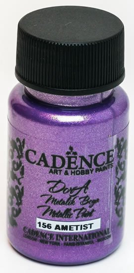 neuveden: Metalická akrylová barva Cadence Dora Metalic - ametystová / 50 ml