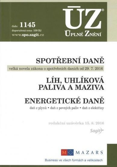 neuveden: ÚZ 1145 Spotřební daně 2016