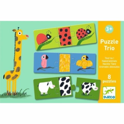 neuveden: DJECO Trio puzzle nahá zvířátka