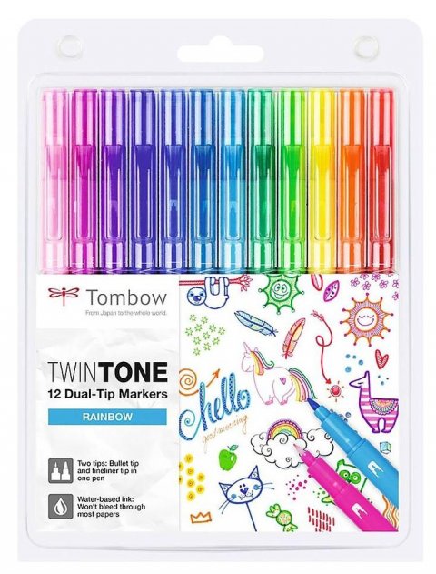 neuveden: Tombow Sada oboustranných fixů TwinTone - Rainbow