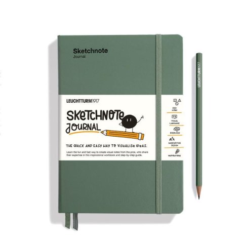 neuveden: Leuchtturm1917 Sketchnote Journal A5 Olive neuveden: Leuchtturm1917 Sketchnote Journal A5 Olive