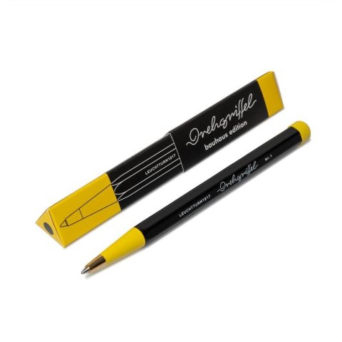 neuveden: Drehgriffel Nr. 1 Black/Lemon Bauhaus Edition Ballpoint pen (Royal Blue ink