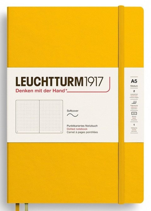 -: Zápisník Sunflower Softcover Medium (A5) tečkovaný