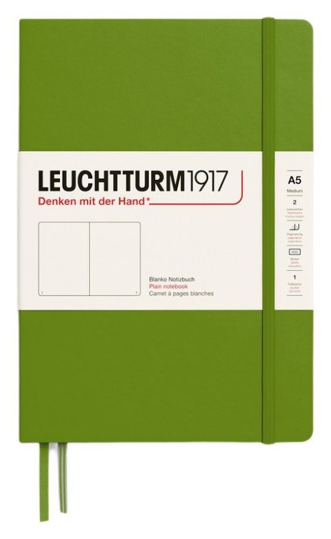 : Zápisník Leuchtturm1917 A5 tvrdé desky Moss čistý