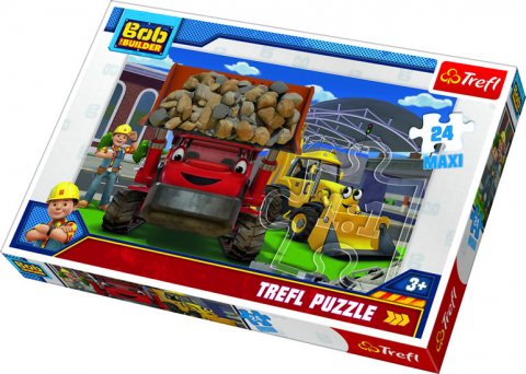 neuveden: Trefl Puzzle Bořek Stavitel Na stavbě / 24 dílků MAXI