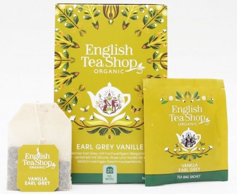neuveden: English Tea Shop Čaj Vanilka a Earl Grey, 20 sáčků