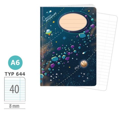 : Školní sešit A6, 40 listů, typ 644 Cosmic adventure
