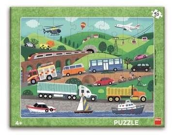 Němeček Zdeněk: Puzzle Dopravní prostředky 40 dílků deskové