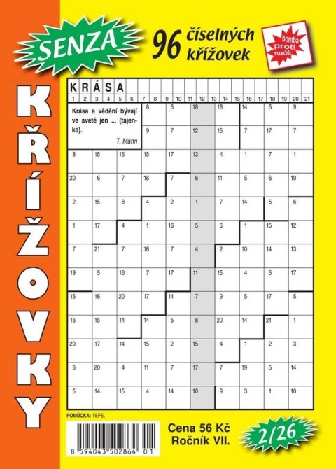 neuveden: Senza číselné křížovky 2/2026