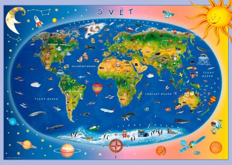neuveden: Dětská mapa světa / Cestujeme po ČR