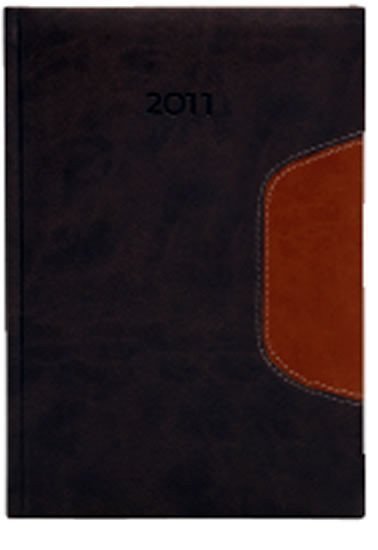 neuveden: Diář 2011 Memphis týdenní B5 - hnědá/světle hnědá