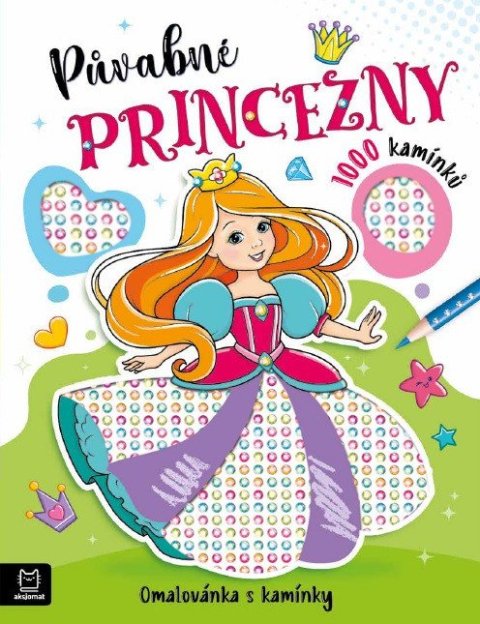 Kaczynska Agata: Půvabné princezny - Omalovánka s kamínky