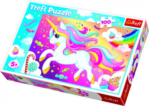 neuveden: Trefl Puzzle Sladký jednorožec / 100 dílků