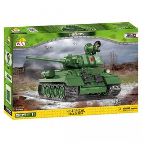 neuveden: Stavebnice COBI 2476A II World War Tank T34/85/505 kostek+1 figurka