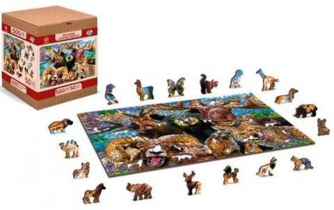 neuveden: Wooden City Puzzle Lesní zvěř 505 dílků, dřevěné