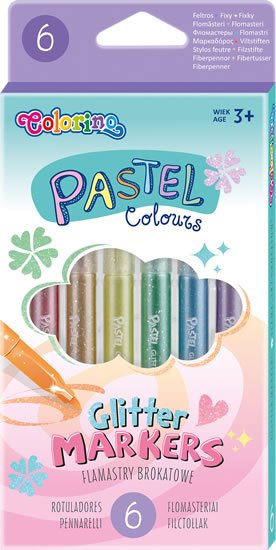 neuveden: Pastel - popisovače se třpytkami 6 barev neuveden: Pastel - popisovače se třpytkami 6 barev