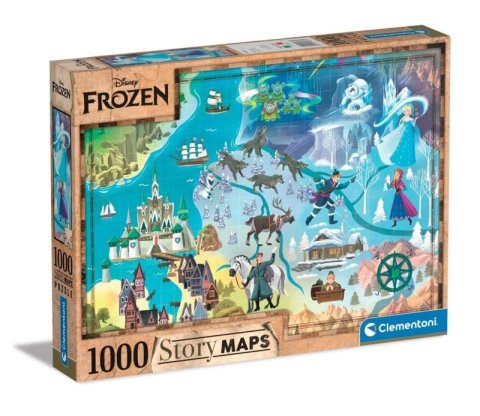 neuveden: Puzzle Disney Mapa Frozen 1000 dílků