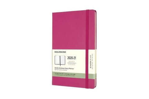 neuveden: Moleskine: Plánovací zápisník 2020-2021 tvrdý růžový L