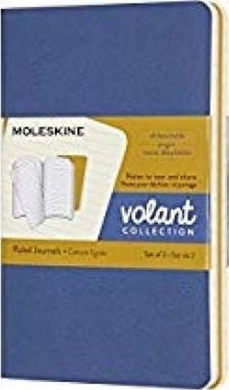 neuveden: Sešity Moleskine Volant - měkké desky, S, linkované, 2 ks - modrý/ žlutý