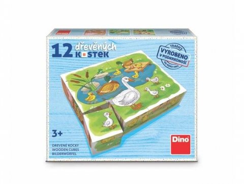 neuveden: Dřevěné kostky Na farmě – 12 kostek