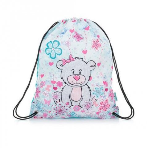 neuveden: Bagmaster Školní vak na přezůvky SHOES LUMI 21 C GRAY/BLUE/PINK