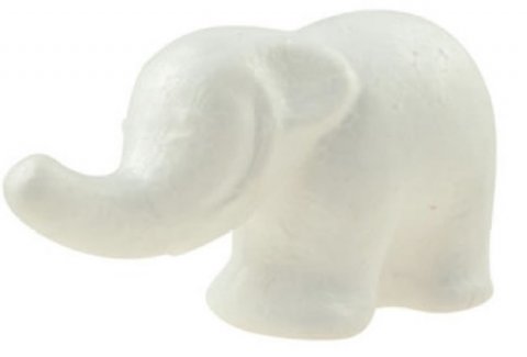 neuveden: Dílky z polystyrenu slon 11 x 6 cm