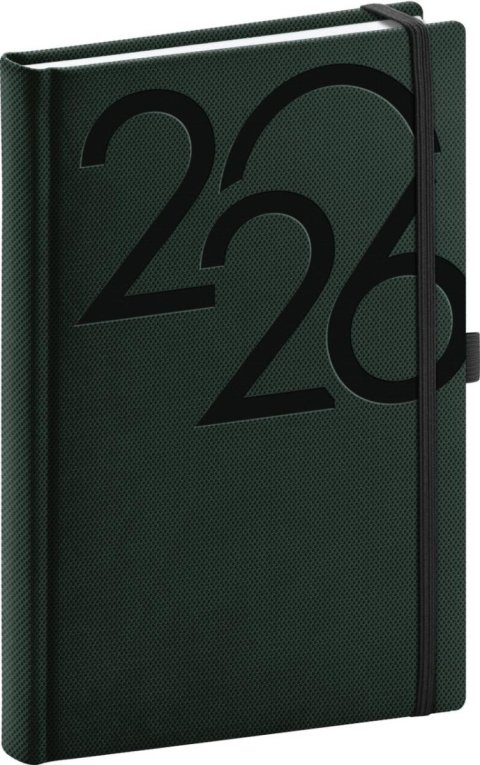 neuveden: Diář 2026: Ajax - zelený, denní, 15 x 21 cm