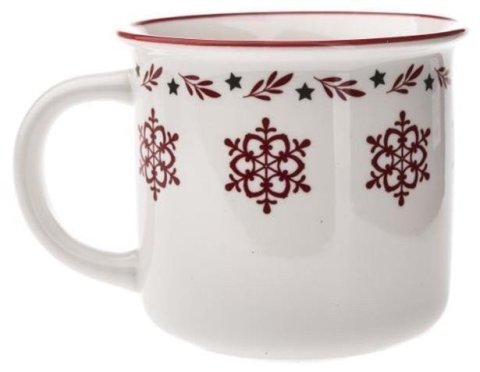 neuveden: Hrnek porcelánový - sněhové vločky 370 ml