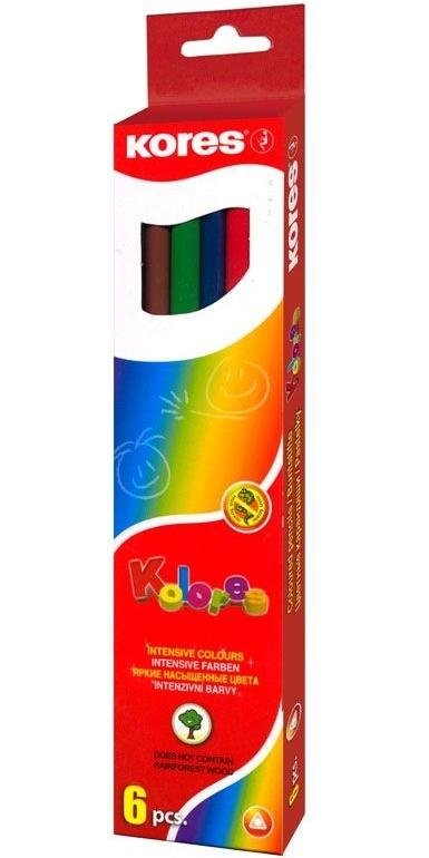 neuveden: Trojhranné pastelky, 3mm, s ořezávátkem neuveden: Trojhranné pastelky, 3mm, s ořezávátkem