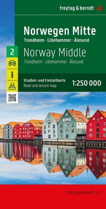 : Střední Norsko 1:250 000 / automapa + volnočasová mapa