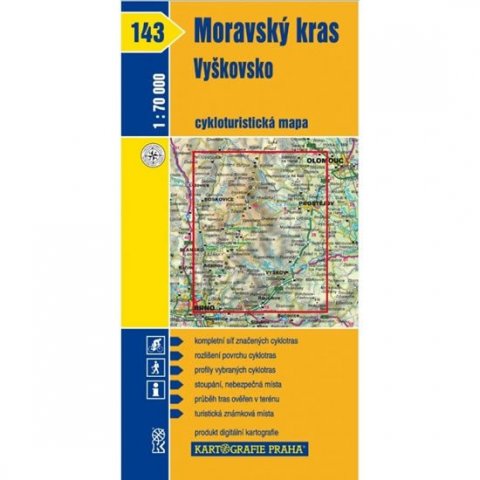 neuveden: 1: 70T(143)-Moravský kras,Vyškovsko (cyklomapa)