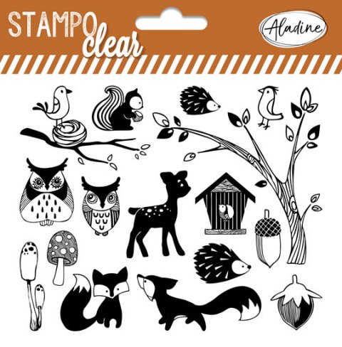 neuveden: Razítka Stampo Clear - lesní zvířátka