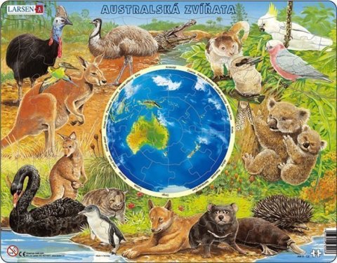 neuveden: Puzzle MAXI - Zvířata Austrálie/90 dílků
